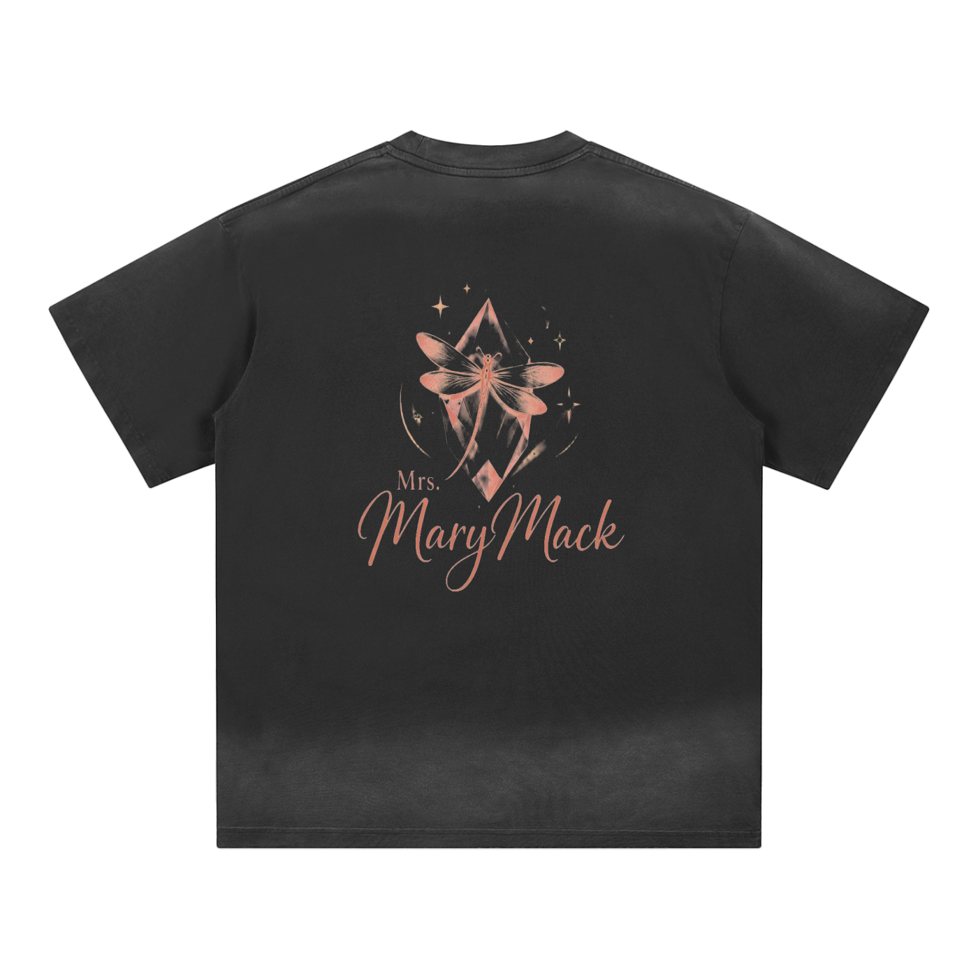Petite Crew Neck Sunfade Edge T-Shirt