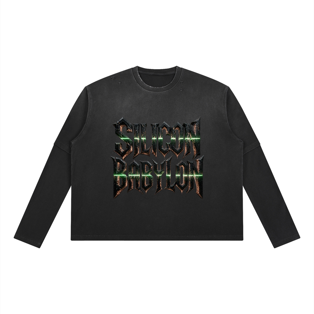 Unisex Vintage Wash Layered T-Shirt