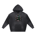 Vintage Washed Frayed Fleece Hoodie