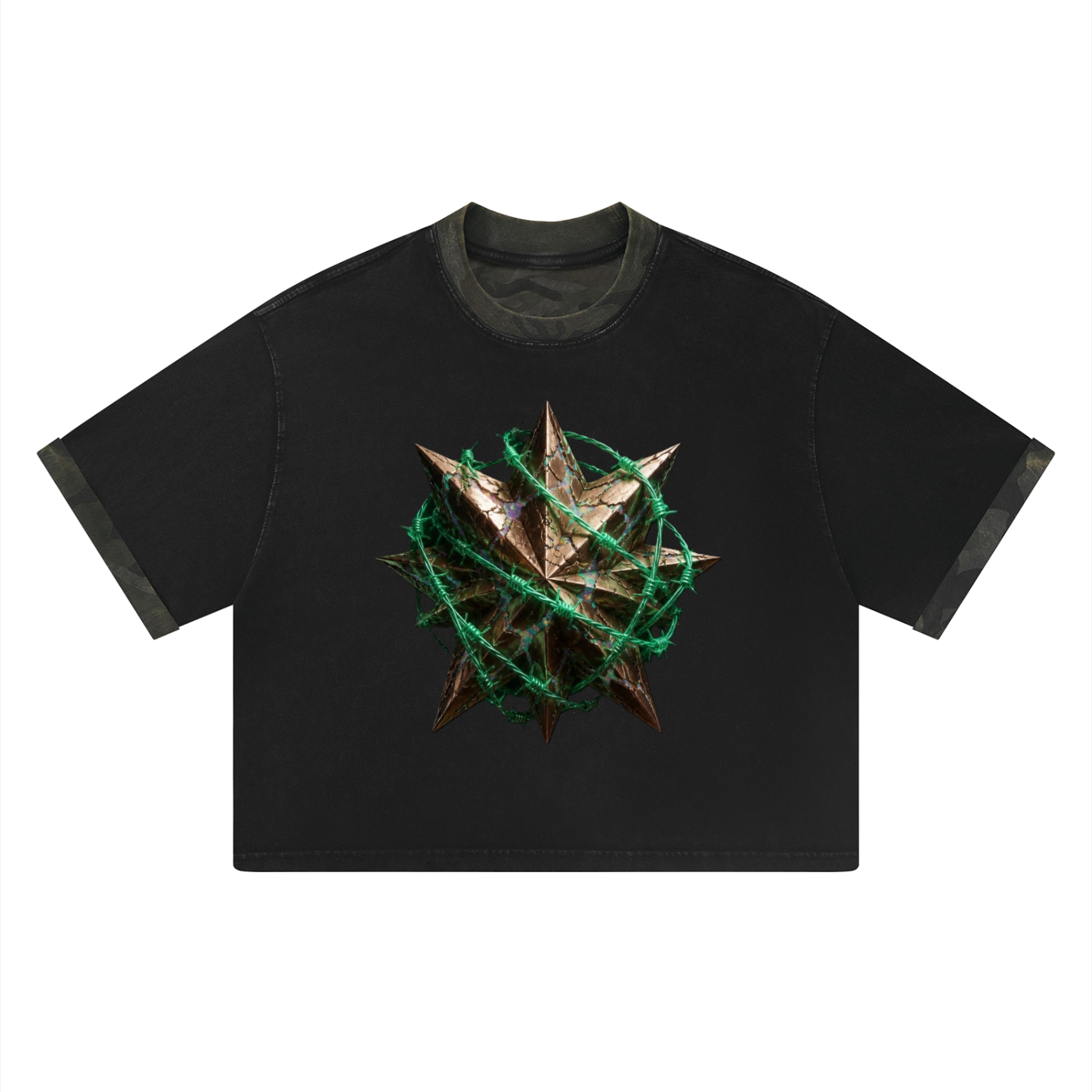 Unisex Mineral Washed Boxy Panel T-Shirt