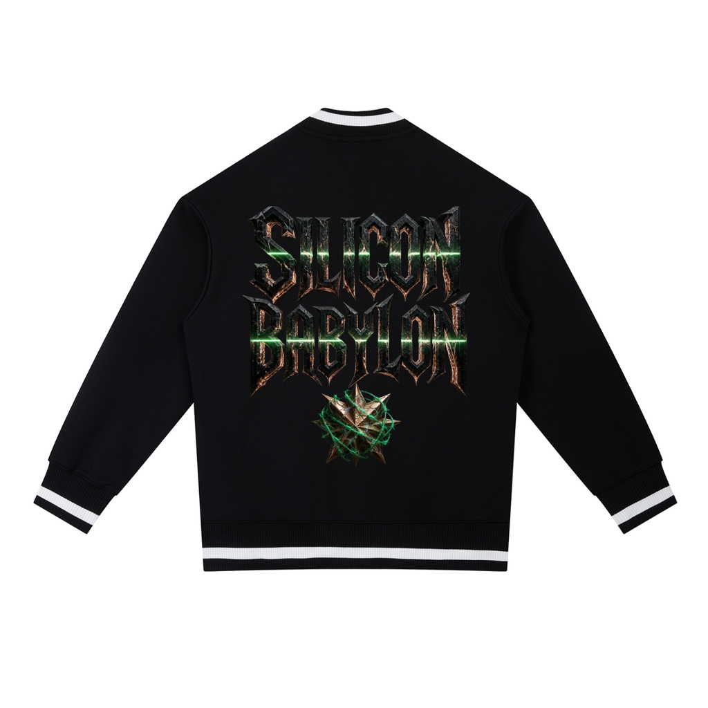 Contrast Piping Zip Bomber Jacket