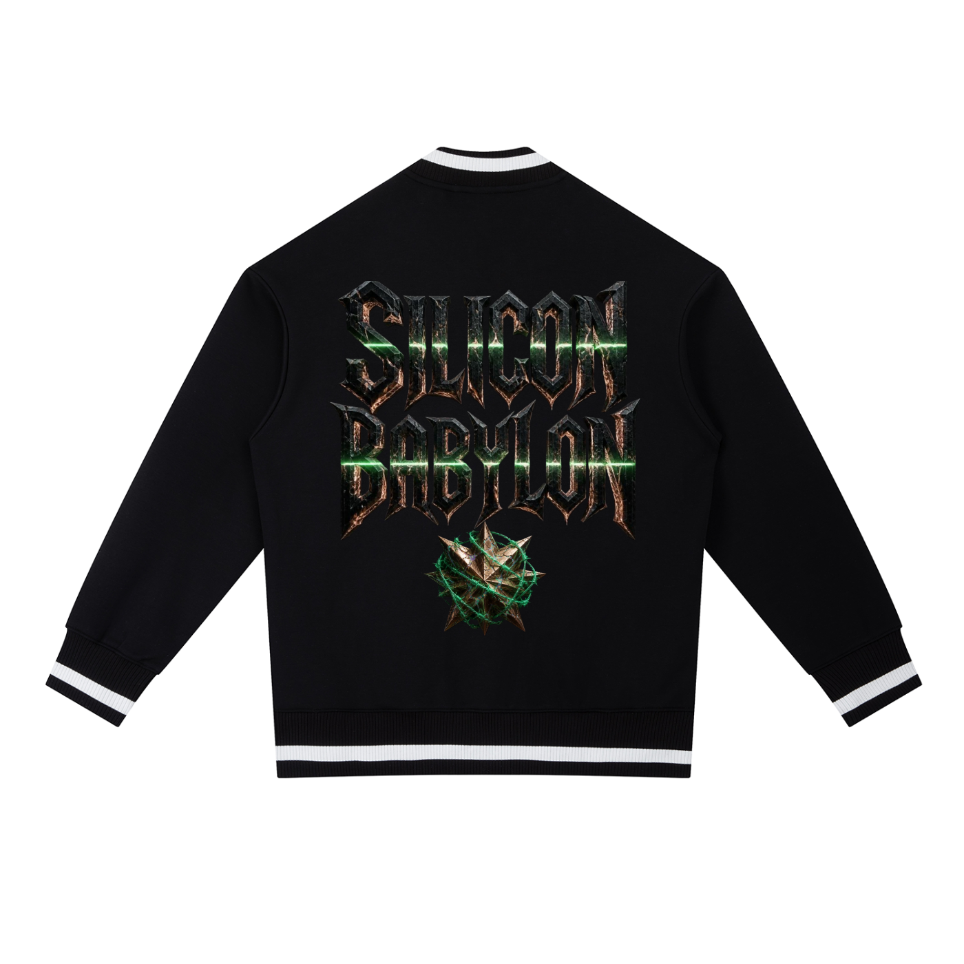 Contrast Piping Zip Bomber Jacket